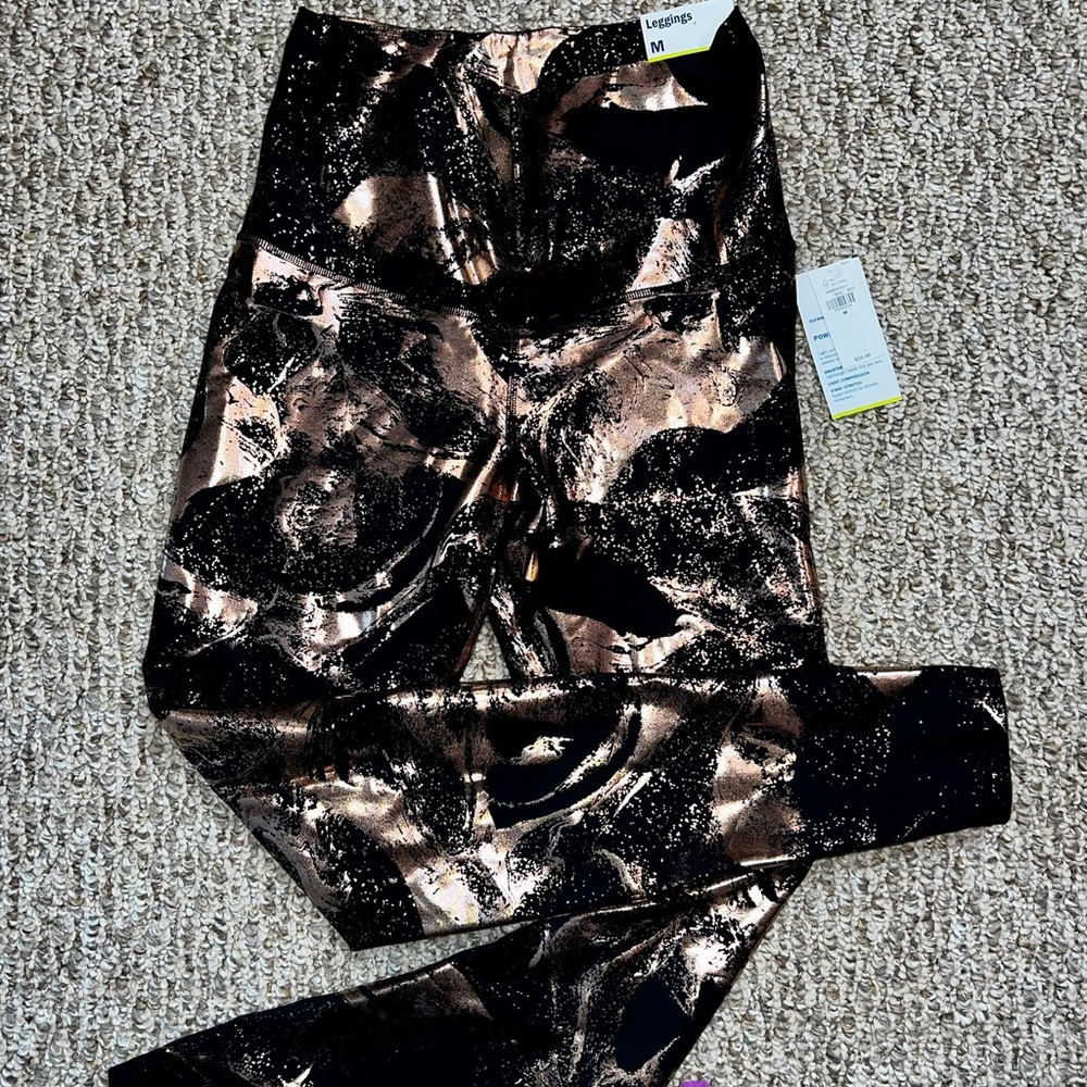 Metallic leggings